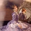 Medieval Vintage / Retro Purple Prom Dresses 2024 1/2 Sleeves Floor-Length / Long Square Neckline Cosplay Ball Gown Formal Dresses