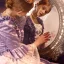 Medieval Vintage / Retro Purple Prom Dresses 2024 1/2 Sleeves Floor-Length / Long Square Neckline Cosplay Ball Gown Formal Dresses