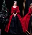 Medieval Vintage / Retro Red Prom Dresses 2024 Crossed Straps Floor-Length / Long Square Neckline Cosplay Evening Party 1/2 Sleeves Ball Gown Formal Dresses