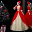 Medieval Vintage / Retro Red Prom Dresses 2024 1/2 Sleeves Floor-Length / Long Crossed Straps Printing Square Neckline Cosplay Pageant Ball Gown Formal Dresses