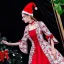 Medieval Vintage / Retro Red Prom Dresses 2024 A-Line / Princess Printing Flower Floor-Length / Long Square Neckline Cosplay Pageant 1/2 Sleeves Ball Gown Formal Dresses
