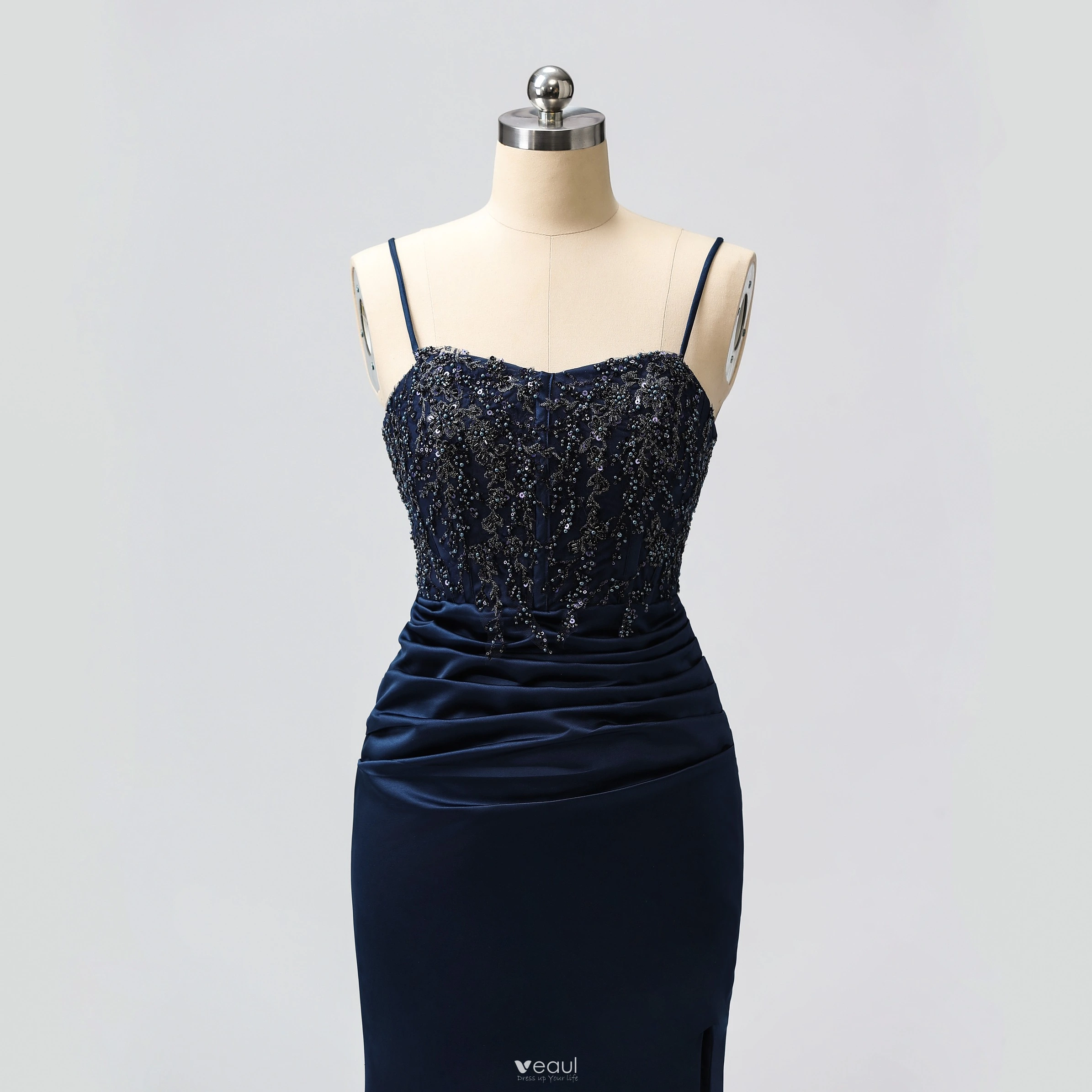 Backless Beading Spaghetti Straps Trumpet Mermaid Prom Dress Backless Beading Spaghetti Straps Trumpet Mermaid Prom Dress