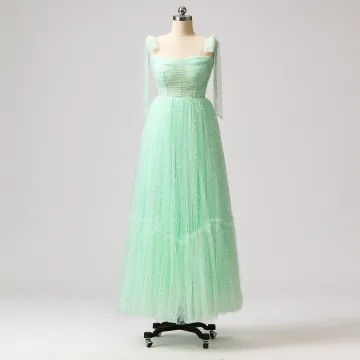 Super Forme De Coeur Vert Citron Robe De Bal 2024 De Retour Princesse Douce 16 Longueur Cheville Robe De Cérémonie Bretelles Croisées Volants Tulle