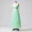 Super Heart-shaped Mint Green Prom Dresses 2024 Homecoming A-Line / Princess Sweet 16 Ankle Length Formal Dresses Crossed Straps Ruffle Tulle