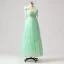 Super Heart-shaped Mint Green Prom Dresses 2024 Homecoming A-Line / Princess Sweet 16 Ankle Length Formal Dresses Crossed Straps Ruffle Tulle