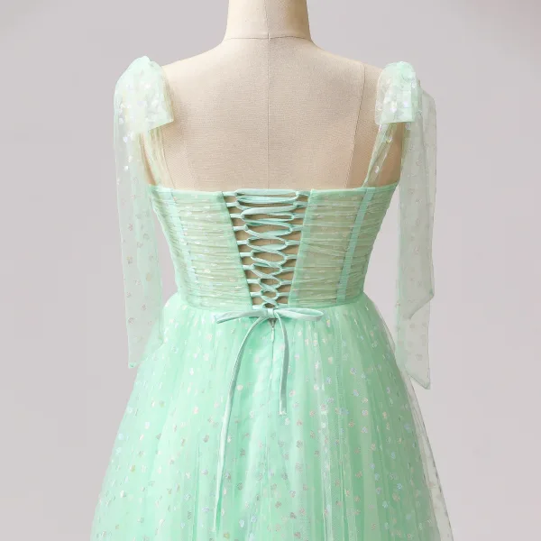Super Heart-Shaped Mint Green Prom Dresses 2024 Homecoming A-Line Princess Sweet 16