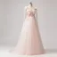 Eventyr 3D Lace Rødmende Rosa Blomst Ballkjoler 2024 Kjæreste Søt 16 Formelle Kjoler Kryssede Stropper Lange Tyll Prinsesse