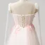 Eventyr 3D Lace Rødmende Rosa Blomst Ballkjoler 2024 Kjæreste Søt 16 Formelle Kjoler Kryssede Stropper Lange Tyll Prinsesse