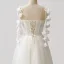 Glamorous White Ruffle Tulle Graduation Dresses 2024 Tea-length Sweet 16 Spaghetti Straps Homecoming Prom Dresses Crossed Straps Sleeveless A-Line / Princess