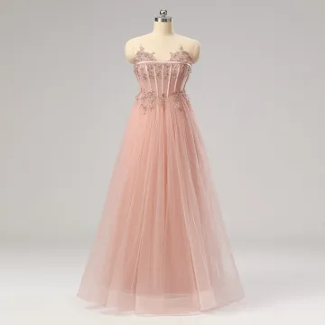 Vintage Princessa Ciemny Róż Kochanie Sukienki Na Bal 2024 Taniec Cekiny Sukienki Wizytowe Zamek Błyskawiczny Się Bez Rękawów Długie