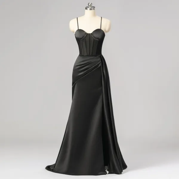 Black,FloorLength / Long,Trumpet / Mermaid Prom Dresses Veaul