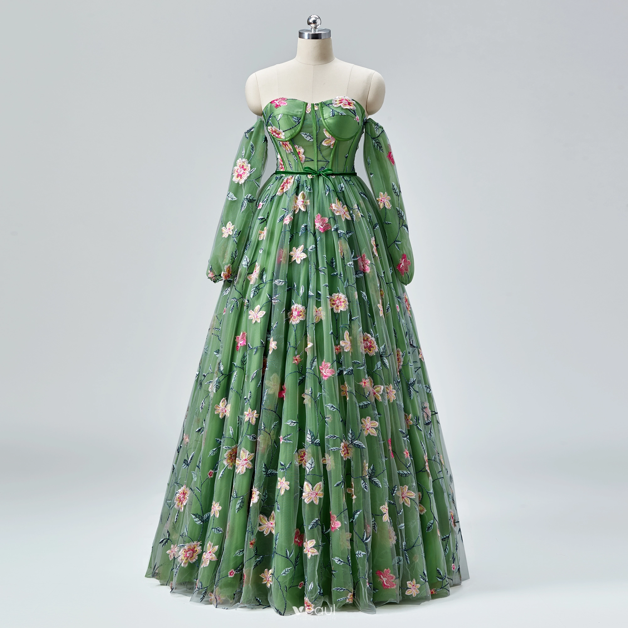 green emerald velvet dress Pinch: Class Act Dark Olive Green Floral Mid Dress – Shop the Mint main image 1