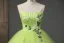 Modern / Fashion Lime Green Daisy Cascading Ruffles Prom Dresses 2023 A-Line / Princess Spaghetti Straps Sleeveless Backless Lace Flower Floor-Length / Long Prom Formal Dresses