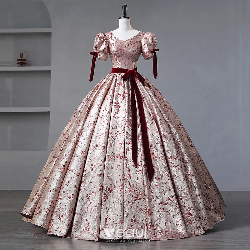 Auroural Summer 2023 Dresses Women Fall Winter Gothic Retro Floral Print  Ball Gowns Gowns Dress 