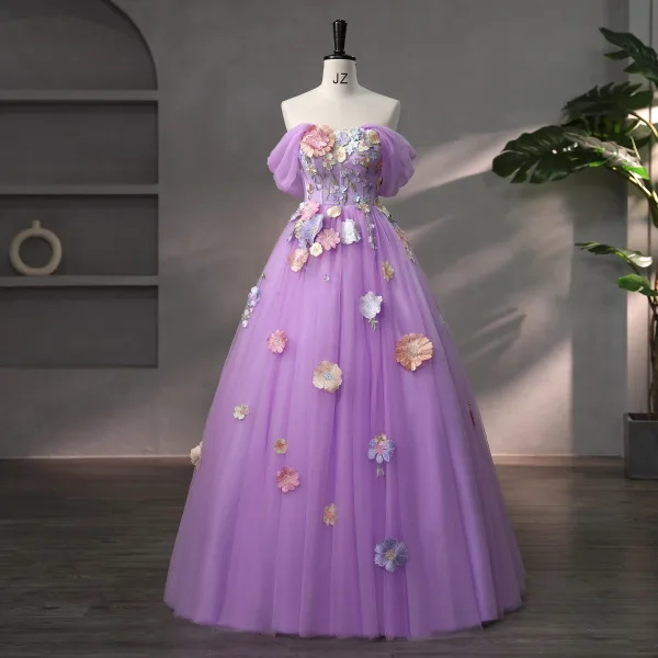 purple dress for engagement Lavender Engagement & Reception Gown – SAKSHI main image 0