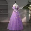 Fairytale A-Line / Princess Lilac Prom Dresses 2023 Strapless Engagement Outdoor / Garden Ball Gown Flower Formal Dresses