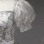 Élégant Gris Paillettes Robe De Bal 2023 Robe Boule Perle Encolure Carrée Gonflée Manches Courtes Noeud Ceinture Dos Nu Longue Promo Robe De Ceremonie