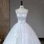 Sparkly Silver Sequins Prom Dresses 2023 Ball Gown Rhinestone Spaghetti Straps Sash Sleeveless Backless Floor-Length / Long Prom Formal Dresses