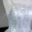 Sparkly Silver Sequins Prom Dresses 2023 Ball Gown Rhinestone Spaghetti Straps Sash Sleeveless Backless Floor-Length / Long Prom Formal Dresses