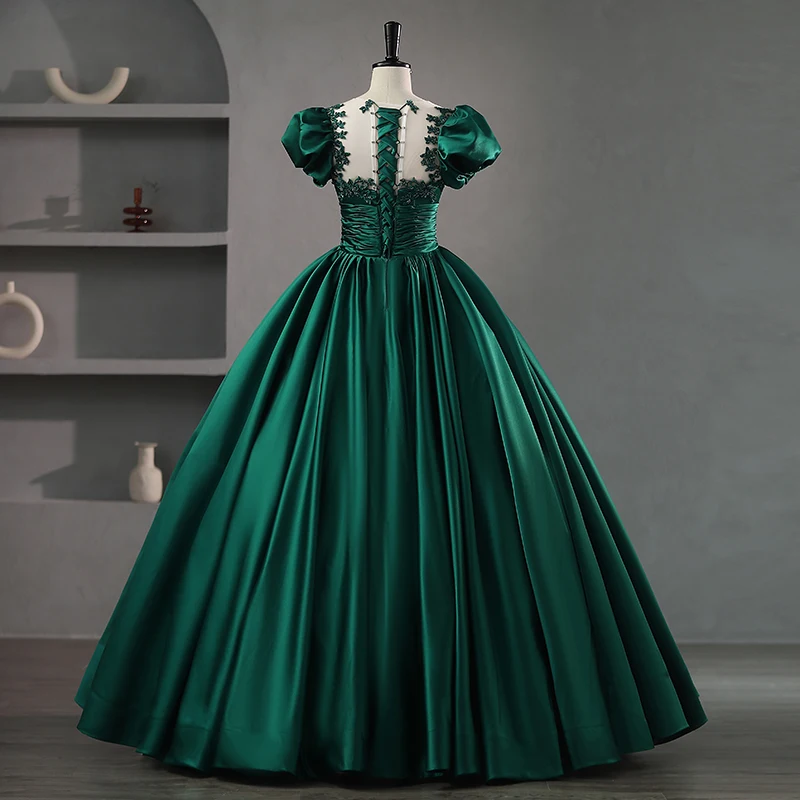 slim fit dress slacks Sage Green Prom Dress Corset Back with Long Sleeves 4 / Sample Color main image 0