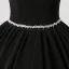 Demure Black Rhinestone Velvet Prom Dresses 2025 Ball Gown Square Neckline Puffy Short Sleeve Backless Floor-Length / Long Prom Formal Dresses