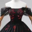 Romantic A-Line / Princess Black Red Sequins Prom Dresses 2024 Crossed Straps Ruffle Floor-Length / Long Off-The-Shoulder Sleeveless Ball Gown Formal Dresses