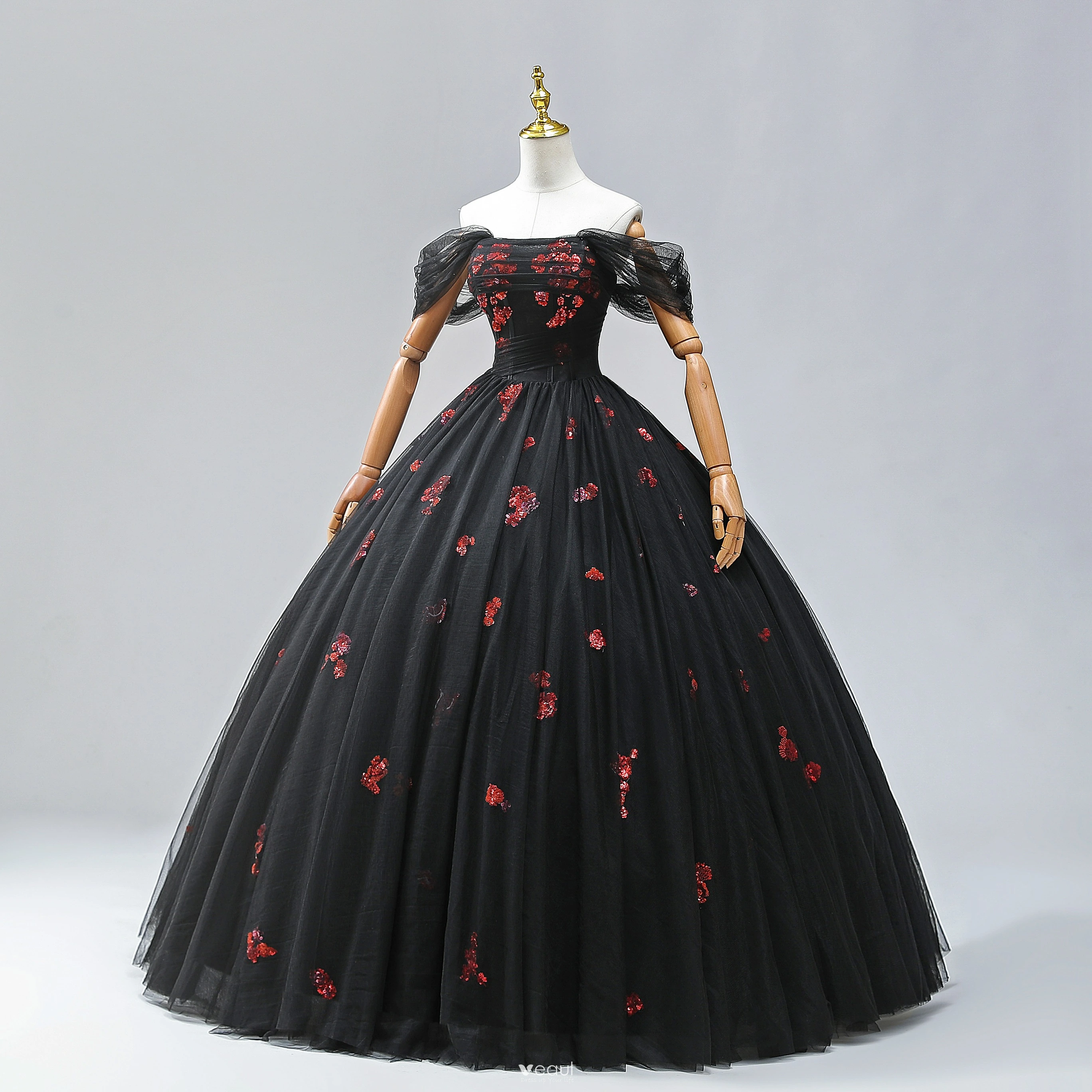 black lace fit and flare dress Fit and Flare Dress W/ Lace Contrast