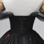 Romantic A-Line / Princess Black Red Sequins Prom Dresses 2024 Crossed Straps Ruffle Floor-Length / Long Off-The-Shoulder Sleeveless Ball Gown Formal Dresses