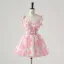 Flower Fairy Rose Flower Blushing Pink Prom Dresses 2025 Sweet 16 Homecoming A-Line / Princess Spaghetti Straps Formal Dresses Crossed Straps Detachable Sleeveless