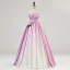 Fée Des Fleurs Dégradé De Couleur Rose Bonbon Perle Appliques Robe De Bal 2024 Princesse Bustier Sans Manches Dos Nu Longue Promo Robe De Ceremonie