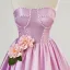 Fée Des Fleurs Dégradé De Couleur Rose Bonbon Perle Appliques Robe De Bal 2024 Princesse Bustier Sans Manches Dos Nu Longue Promo Robe De Ceremonie