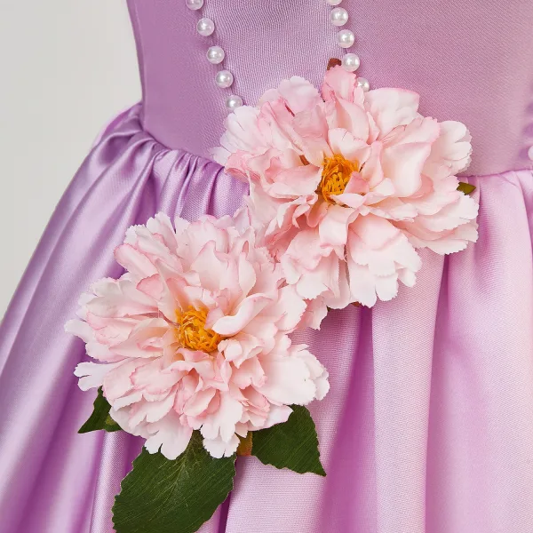 Fée Des Fleurs Dégradé De Couleur Rose Bonbon Perle Appliques Robe De Bal 2024 Princesse Bustier Sans Manches Dos Nu Longue Promo Robe De Ceremonie