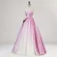 Fée Des Fleurs Dégradé De Couleur Rose Bonbon Perle Appliques Robe De Bal 2024 Princesse Bustier Sans Manches Dos Nu Longue Promo Robe De Ceremonie