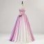 Fée Des Fleurs Dégradé De Couleur Rose Bonbon Perle Appliques Robe De Bal 2024 Princesse Bustier Sans Manches Dos Nu Longue Promo Robe De Ceremonie