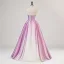 Fée Des Fleurs Dégradé De Couleur Rose Bonbon Perle Appliques Robe De Bal 2024 Princesse Bustier Sans Manches Dos Nu Longue Promo Robe De Ceremonie