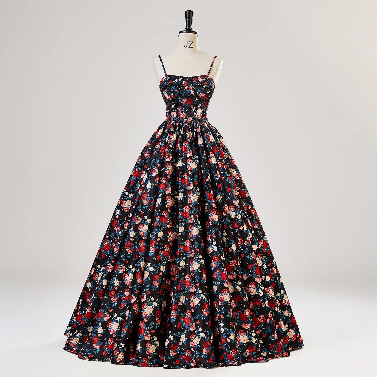 Fancy Multi-Colors Floral Prom Dresses 2024 Ball Gown Spaghetti Straps Sleeveless Long