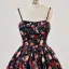Fancy Multi-Colors Floral Prom Dresses 2024 Ball Gown Spaghetti Straps Sleeveless Backless Floor-Length / Long Prom Formal Dresses