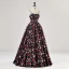 Fancy Multi-Colors Floral Prom Dresses 2024 Ball Gown Spaghetti Straps Sleeveless Backless Floor-Length / Long Prom Formal Dresses