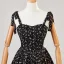 Fancy Black Floral Prom Dresses 2024 Backless A-Line / Princess Spaghetti Straps Sleeveless Floor-Length / Long Prom Formal Dresses