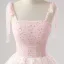 Luminous Sweet 16 Homecoming Prom Dresses 2025 Blushing Pink Star Tulle Formal Dresses