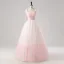 Luminous Sweet 16 Homecoming Prom Dresses 2025 Blushing Pink Star Tulle Formal Dresses