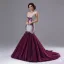 Sexy Purple Appliques Rhinestone Evening Dresses 2026 Trumpet / Mermaid Strapless Bow Sleeveless Backless Sweep Train Evening Party Formal Dresses