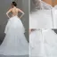 Romantisk Vit Spaghettiband Bröllopsklänningar Prinsessa Ärmlös 2017 Halterneck Asymmetrisk Ruffle Organza