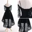 Chic / Beautiful Asymmetrical Cocktail Dresses 2017 Off-The-Shoulder 1/2 Sleeves Spaghetti Straps Lace Formal Dresses