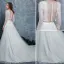Bohême 2 Pièces Plage Robe De Mariée 2017 Princesse Manches Longues Appliques En Dentelle Blanche Volants Tulle Tribunal Train