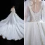 Luxury / Gorgeous Ivory With Cloak Wedding Dresses 2021 Ball Gown High Neck Beading Rhinestone Sequins Bow Long Sleeve Royal Train Wedding