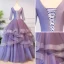 Elegant Lavender Quinceañera Prom Dresses 2018 Ball Gown Appliques Pearl Square Neckline Backless 3/4 Sleeve Cascading Ruffles Floor-Length / Long Formal Dresses
