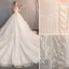 Élégant Champagne Robe De Mariée 2019 Princesse De l'épaule Perlage Perle Cristal Paillettes En Dentelle Fleur Manches Courtes Dos Nu Royal Train
