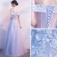 Schöne Himmelblau Brautjungfernkleider 2018 A Linie Mit Spitze Applikationen Perle Off Shoulder Rückenfreies Ärmellos Lange Kleider Für Hochzeit
