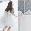 Fashion Grey Sequins Short Birthday Bow Flower Girl Dresses 2021 A-Line / Princess Scoop Neck Short Sleeve